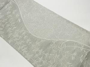 リサイクル　未使用品　姫野織物製　絽柳模様織出し袋帯（未仕立て）